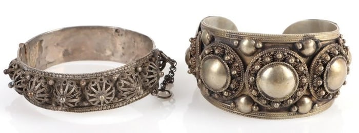 VINTAGE STERLING SILVER BRACELETS LOT OF 2
