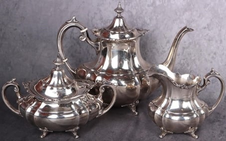 REED & BARTON HAMPTON COURT STERLING 3 PIECE SET