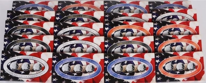 ASSORTED 1999-2002 STATE QUARTER COLLECTIONS -(20)