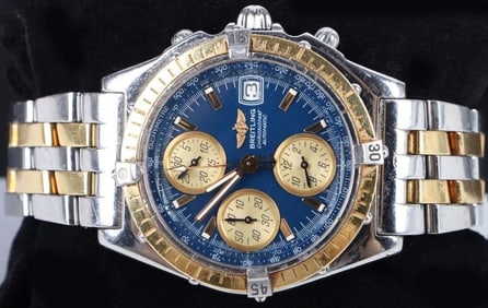 BREITLING MEN'S TWO-TONE CHRONOMAT WRISTWATCH