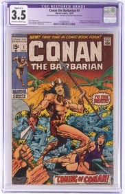 CONAN THE BARBARIAN #1 CGC RESTORED 3.5
