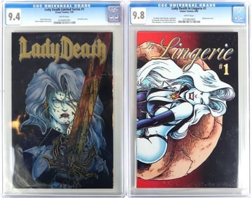 ASSORTED LADY DEATH ISSUE #1 CGC GRADED COMICS-(2)