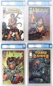 ASSORTED TOMB RAIDER & WITCHBLADE CGC GRADED - (4)