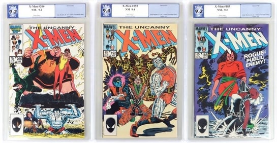 MARVEL UNCANNY X-MEN #185, 192 & 206 CGC 9.2 & 9.4