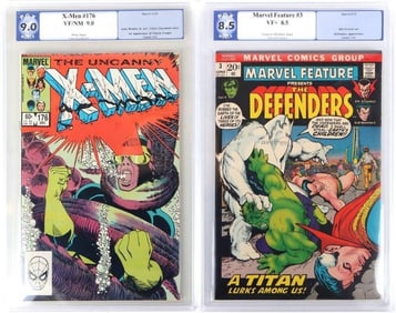 MARVEL FEATURE #3 & UNCANNY X-MEN #176 PGX 8.5 & 9