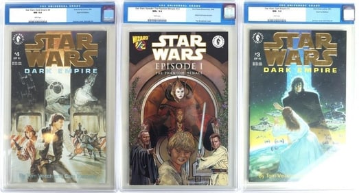 ASSORTED STAR WARS CGC GRADED COMIC BOOKS - (3)