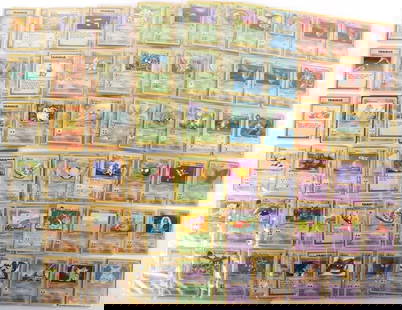 MASSIVE 1999/2000 POKEMON GAME CARDS LOT OF 360+: Massive 1999-2000 Pokemon game cards lot of 360+. This lot contains over 360 Pokemon cards that have a variety of characters and powers. There are also trainer and energy cards. Cards come in binder c