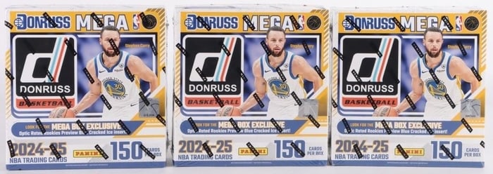 SEALED DONRUSS 24-25 BASKETBALL MEGA BOX LOT OF 3