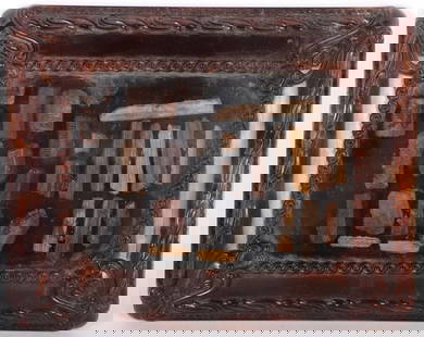 FRAMED COLLECTION OF PETRIFIED FOSSILS & WOOD: Framed collection of petrified fossils and wood. Collection includes fifteen fossils and eleven pieces of wood.Condition: Wear commensurate with age. Mineral specimens