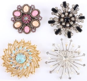 BEAUTIFUL VINTAGE LADIES BROOCHES (4)