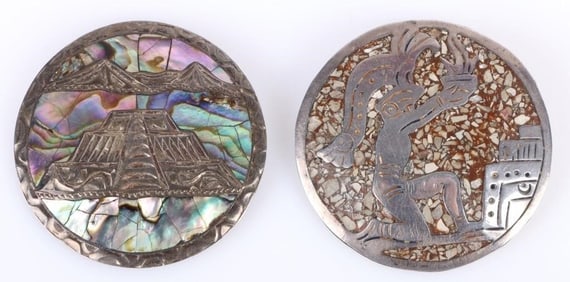 MEXICAN STERLING SILVER LADIES BROOCHES