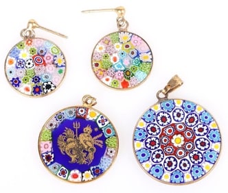 ITALIAN MURANO GLASS LADIES JEWELRY SET