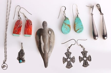 SOUTHWEST-STYLE STERLING SILVER LADIES JEWELRY