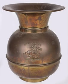 VINTAGE PONY EXPRESS BRASS SPITTOON