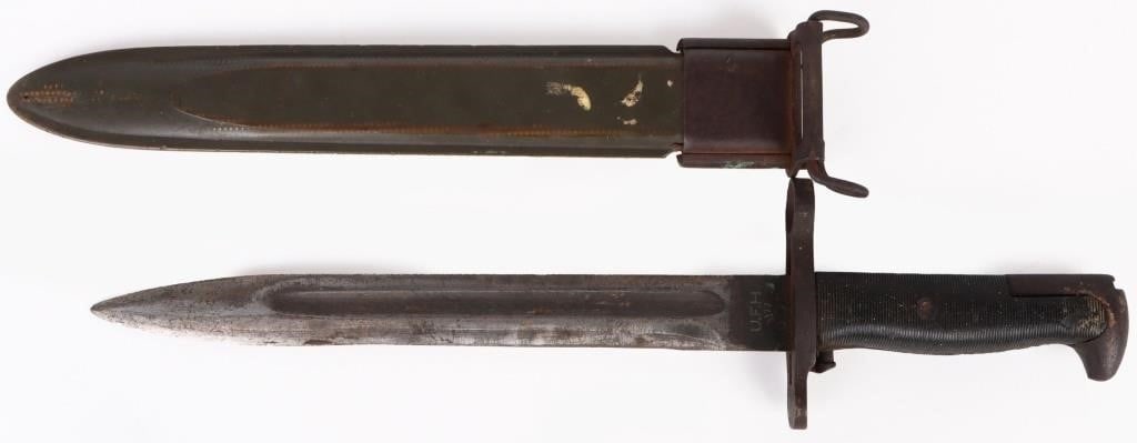 VINTAGE U.S. M1 GARAND U.F.H. BAYONET W/ SCABBARD (1 of 7)