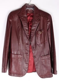 VINTAGE ETIENNE AIGNER LEATHER EQUESTRIAN BLAZER