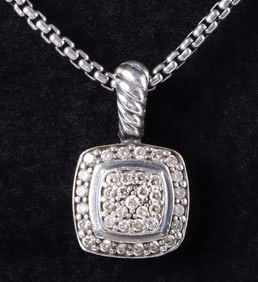 DAVID YURMAN PETITE ALBION PAVE DIAMOND NECKLACE