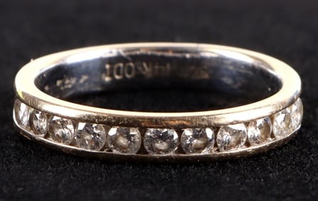 0.5CTW DIAMOND 14K TWO TONE LADIES WEDDING BAND