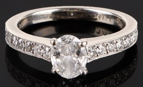 VS2 NATURAL DIAMOND 0.66CT 14K WHITE GOLD RING