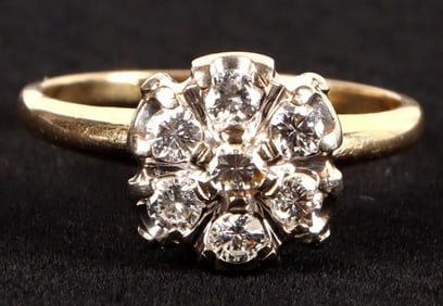 ~.50CTW NATURAL DIAMOND CLUSTER RING IN 14K GOLD