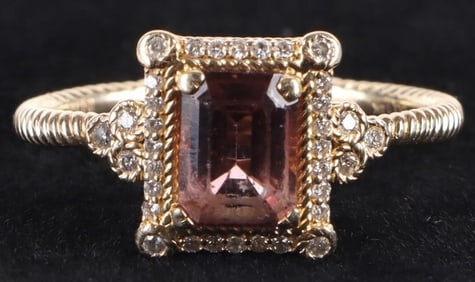 0.40CTW DIAMOND & QUARTZ 14K GOLD RING
