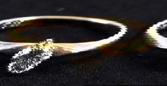 1/4CT NATURAL DIAMOND SOLITAIRE RING IN 18K GOLD