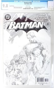 BATMAN JEPH LOEB JIM LEE #612 CGC 9.8 SKETCH COVER