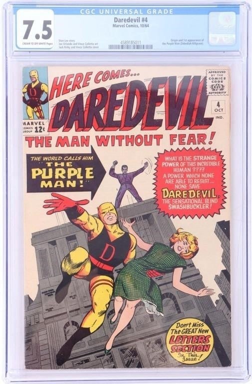 DAREDEVIL 4 CGC 7.5 FIRST APPEARANCE PURPLE MAN (1 of 4)
