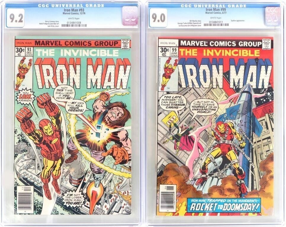IRON MAN #99 & 93 GRADED MARVEL COMIC BOOKS (1 of 9)