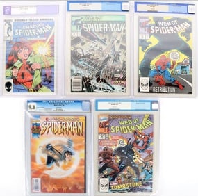 ASSORTED SPIDER MAN 80S & 90S CGC GRADED