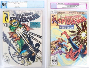 SPIDER MAN 239 3PG 92 & 298 INTRO OF VENOM PGX 8.5