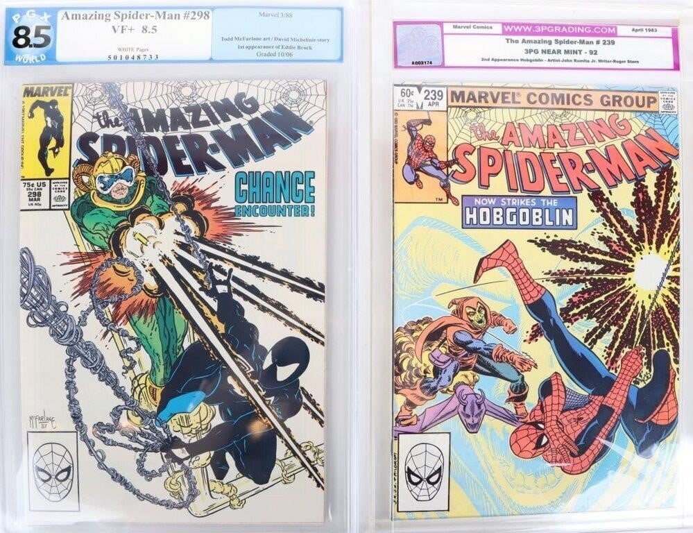 SPIDER MAN 239 3PG 92 & 298 INTRO OF VENOM PGX 8.5 (1 of 5)