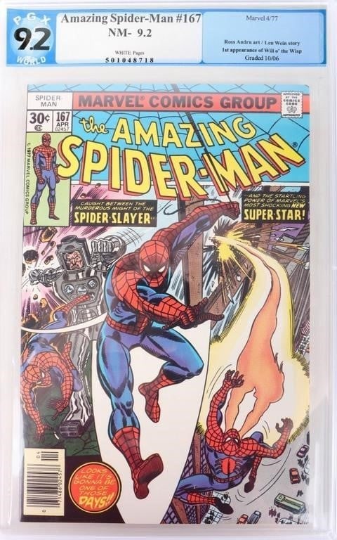 THE AMAZING SPIDER MAN # 167 CGC 9.2 NM (1 of 3)