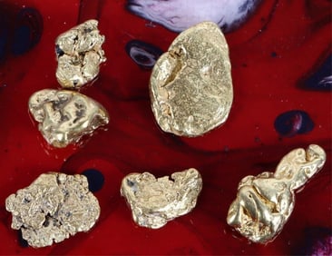 FINE GOLD EARTH MINED NUGGETS 7.15 GRAMS TW