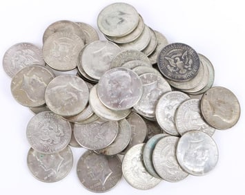 ASSORTED 40% 1960'S KENNEDY HALF DOLLARS - (49)