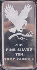 FINE SILVER 10 TROY OUNCE PROOF EAGLE BULLION
