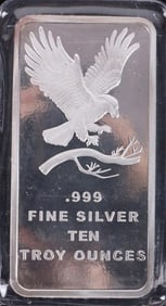 FINE SILVER 10 TROY OUNCE PROOF EAGLE BULLION