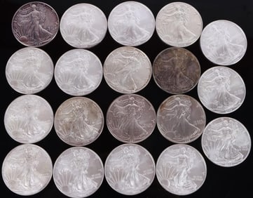 FINE SILVER EAGLE BULLION COINS 1987-2024 - (19)