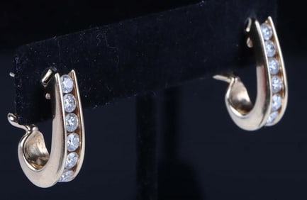 1.20CT ROUND DIAMOND 14K YELLOW GOLD EARRINGS