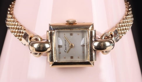 CARTIER 14K YELLOW GOLD LADIES WRISTWATCH