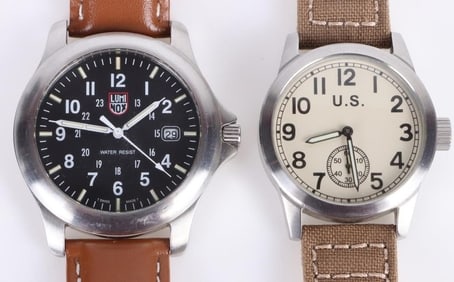 LUMINOX & ELGIN MEN'S WRISTWATCH LOT OF 2