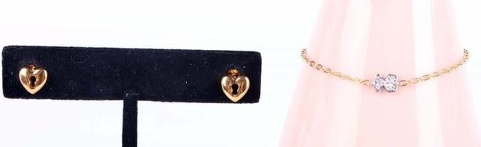 18K YELLOW GOLD DIAMOND TOUS LADIES JEWELRY SET