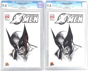 ASTONISHING X-MEN #25 SKETCH COVERS - CGC 9.8