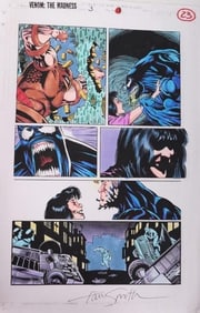 ORIGINAL COMIC ART VENOM MADNESS INK COLOR GUIDE 4