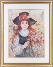 E. HIBEL 'AMY R. FLORAL GARDEN' MAGNUM OPUS W/ COA