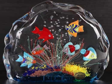 ITALIAN MURANO GLASS FISH TANK AQUARIUM ART GLASS
