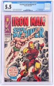 IRON MAN AND SUB MARINER # 1 CGC 5.5 NEW LABEL