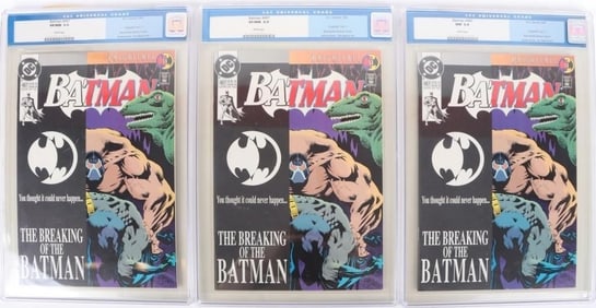 BATMAN #497 CGC 9.0 & 9.4 DC COMICS 1993 (3)
