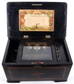 19TH CENTURY SWISS 8 AIRES CYLINDER MUSIC BOX