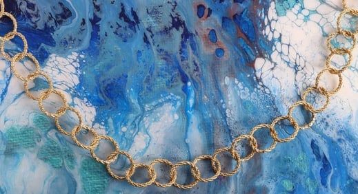 18K YELLOW GOLD CABLE CHAIN NECKLACE